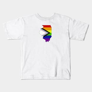 Progress pride flag - Illinois Kids T-Shirt